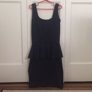 Navy blue peplum dress